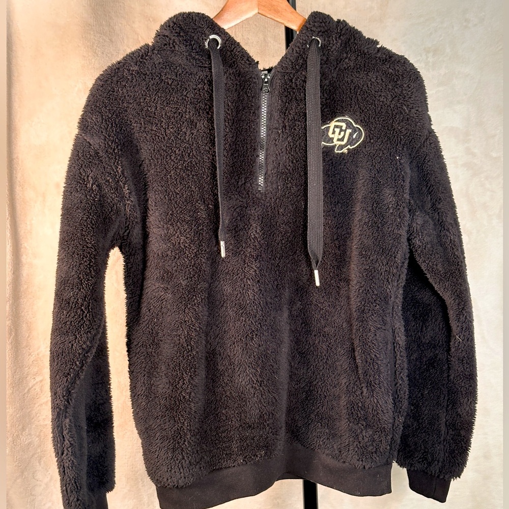 New Women’s CU Boulder Zip up Teddy Cloth Hoodie